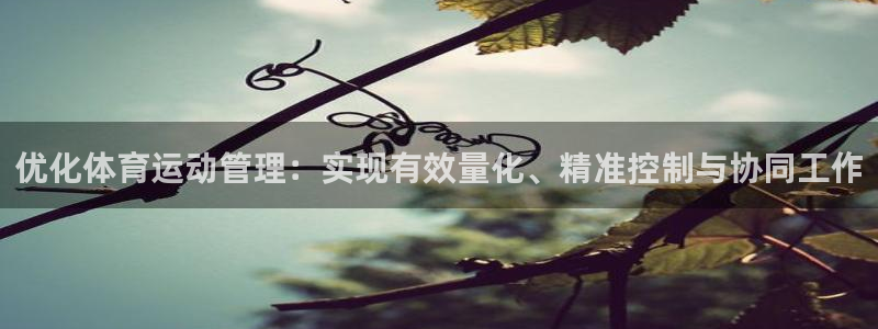 ug环球官网注册：优化体育运动管理：实现有效量化、精准控制与协同工作